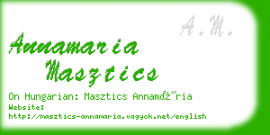 annamaria masztics business card